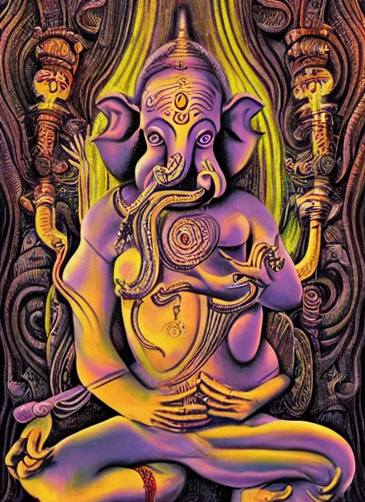 ganesh tripping on acid, basil wolverton, hr giger, | Stable Diffusion ...