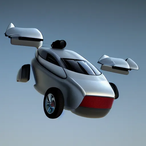 Prompt: photography flying car of futur photo realistic, octane render