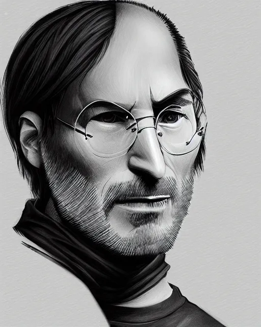 Image similar to steve jobs as kakashi, portrait, intricate, artstation