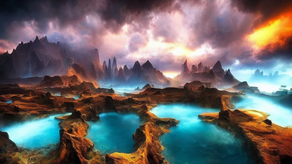 Prompt: amazing landscape photo of atlantis by marc adamus, beautiful dramatic lighting