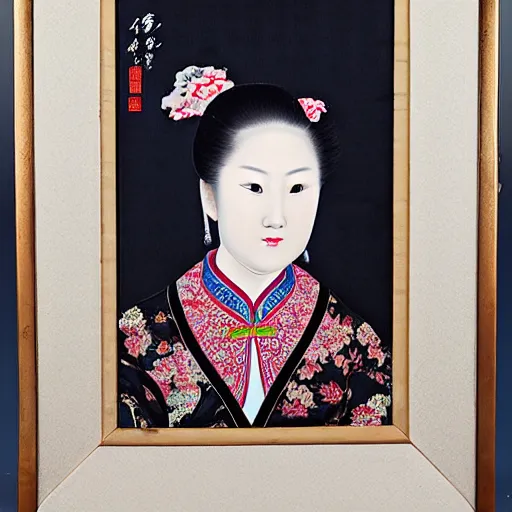 Image similar to chinese style portrait of a lady