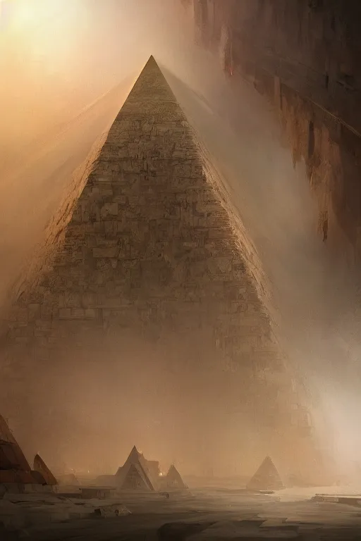 Image similar to inside of a pyramid of gizah, intricate, elegant, volumetric lighting, digital painting, highly detailed, artstation, sharp focus, illustration, concept art, ruan jia, steve mccurry