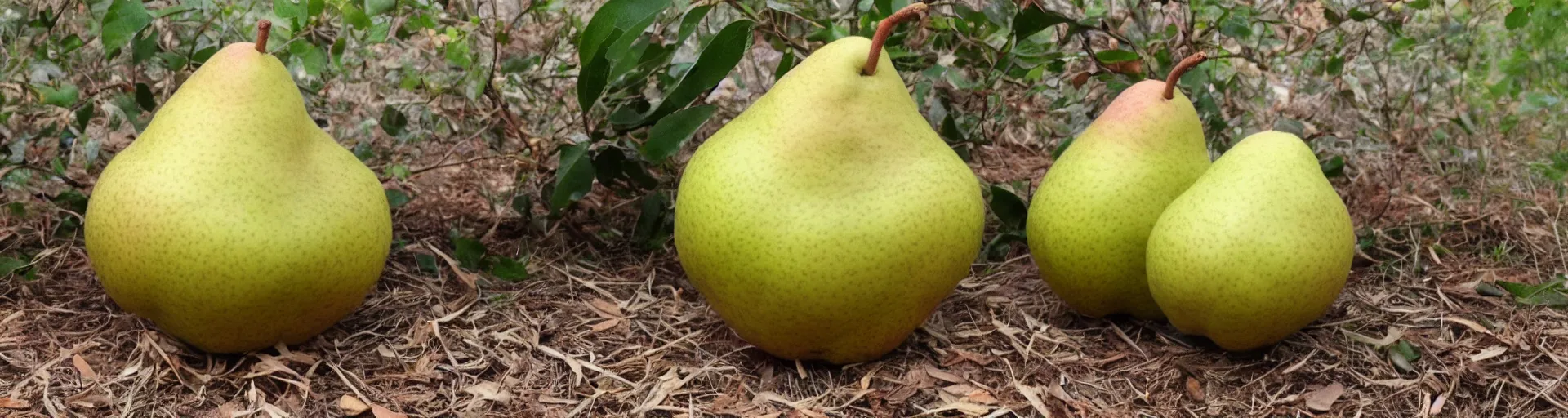 Prompt: a hybrid combination of a hog and a pear, cute, nature photo