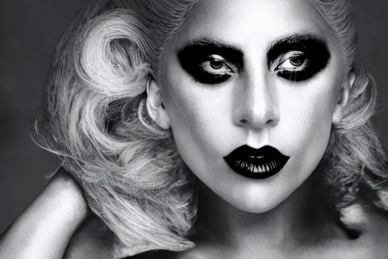 Image similar to lady gaga by steven klein, highly realistic. high resolution. highly detailed. dramatic. 8 k. 4 k.