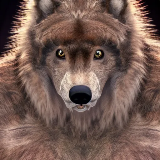 Prompt: werwolf transformation, realistic brown fur, high details, 4k