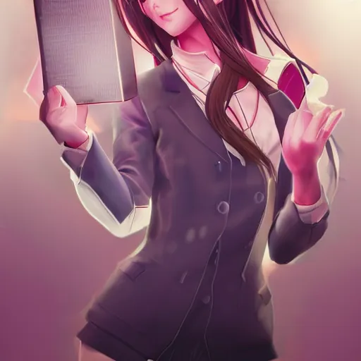 Image similar to DDLC by artgerm