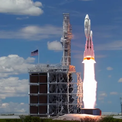 Image similar to a toilet being launched into space