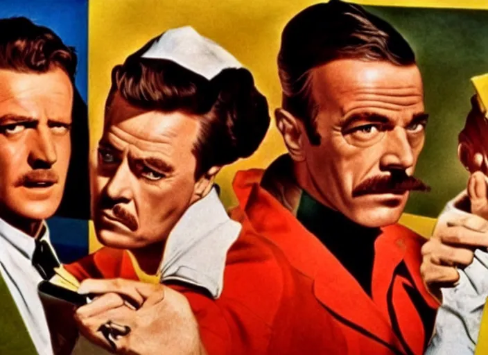 Image similar to a movie still from the 1955 musical Breaking Bad, in full technicolor, cinematic