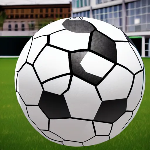 Prompt: voronoi soccer player kicking ball