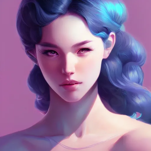 Image similar to a portrait of a beautiful woman, art by lois van baarle and ross tran and sam yang and wlop and artgerm, digital art, highly detailed, intricate, sharp focus, Trending on Artstation HQ, deviantart, unreal engine 5, 4K UHD image