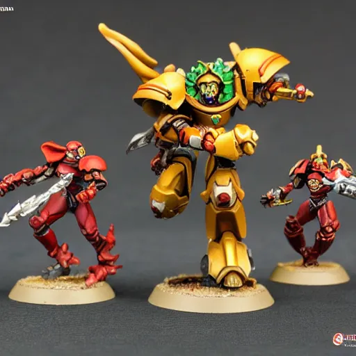 Image similar to metroid ing ingsmasher as warhammer tabletop figurines