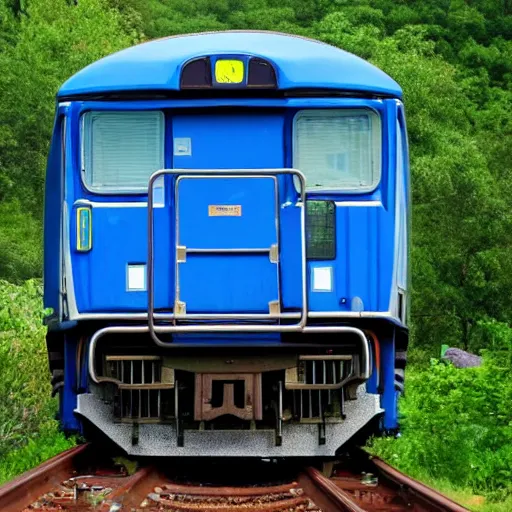 Image similar to a blue hexagonal train