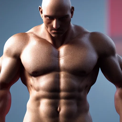 Prompt: bald muscular guy, beautiful details, hdr, octane render