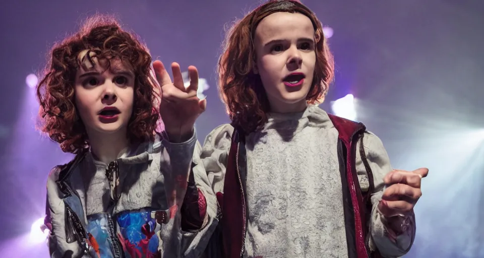 Prompt: vecna from stranger things performing in the eurovision