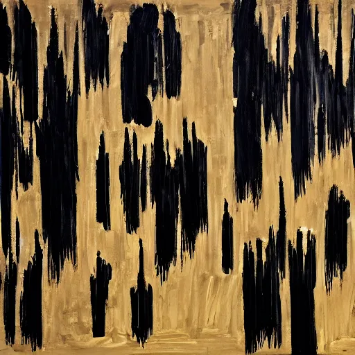 Prompt: a pierre soulages painting about religion