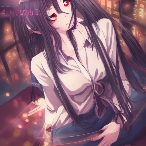 Image similar to visual novel cover, anime, detailed, digital art, romantic