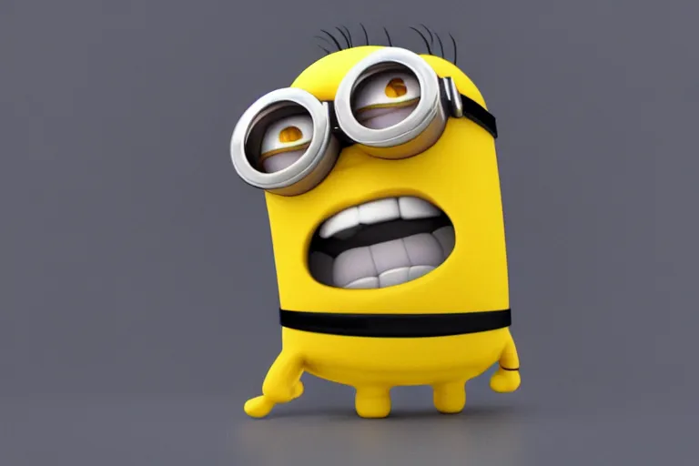 Image similar to 3d render of a Minion cube