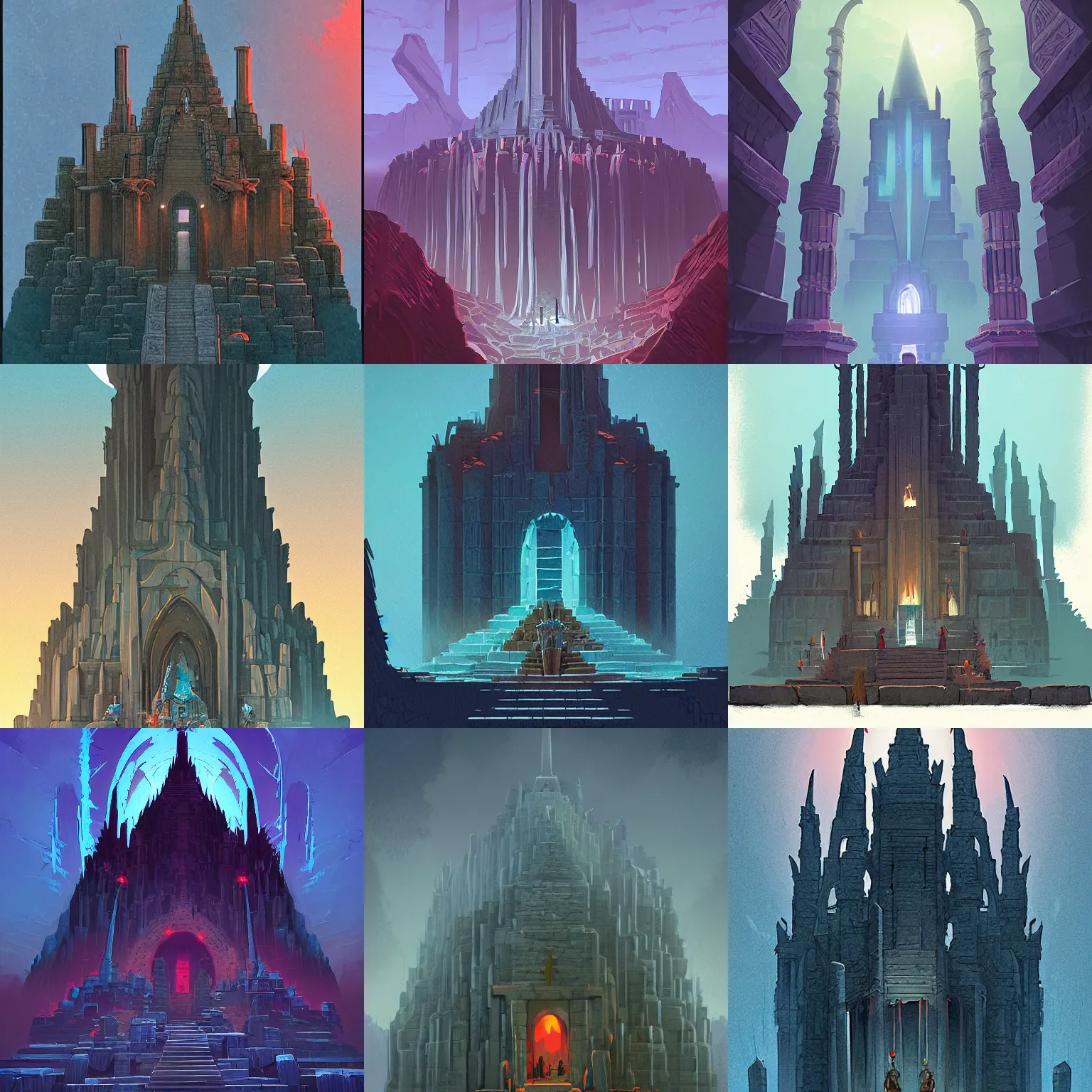Prompt: temple of elemental evil by james gilleard