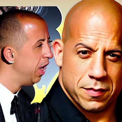 KREA - Vin Diesel doing the Rock raising eyebrow meme