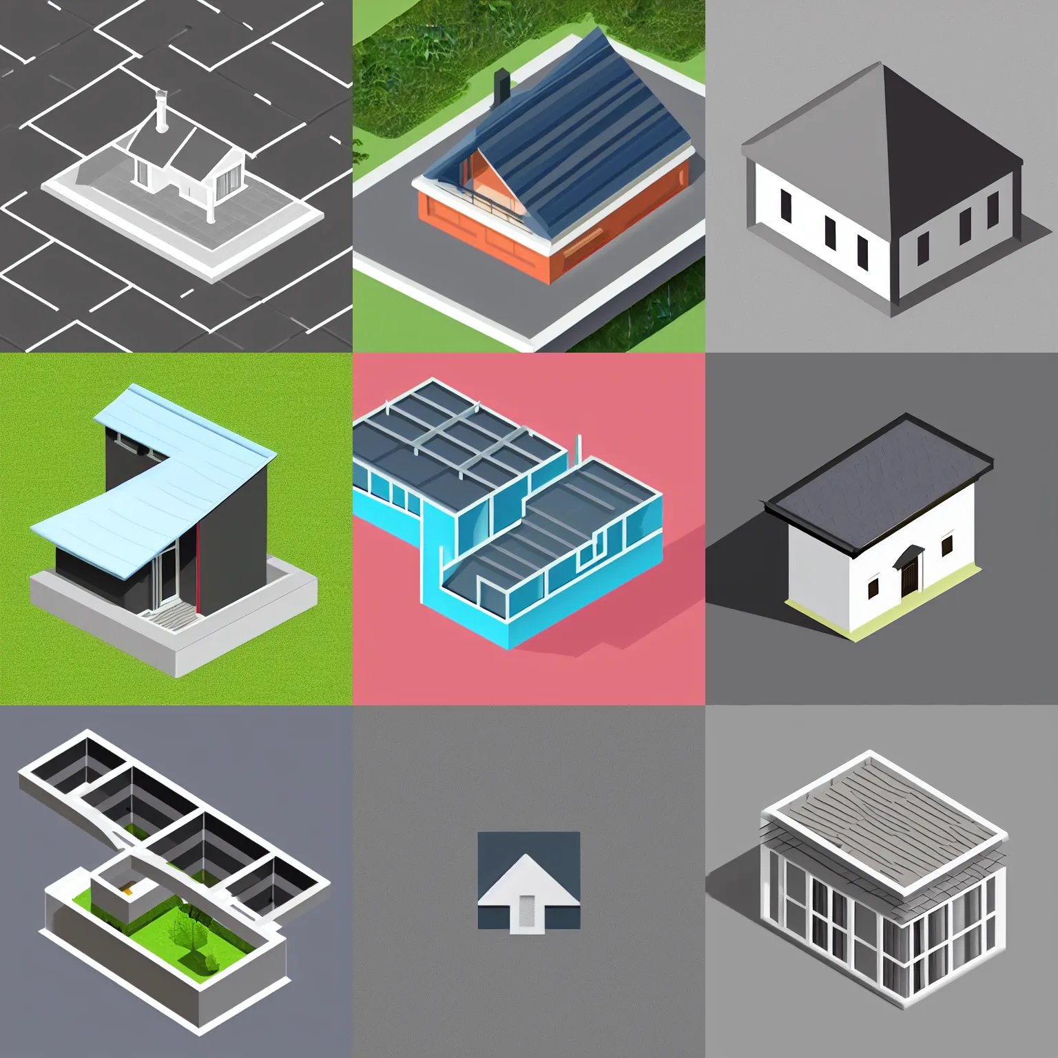 webdesign icon for clerestory roof house, isometric | Stable Diffusion ...