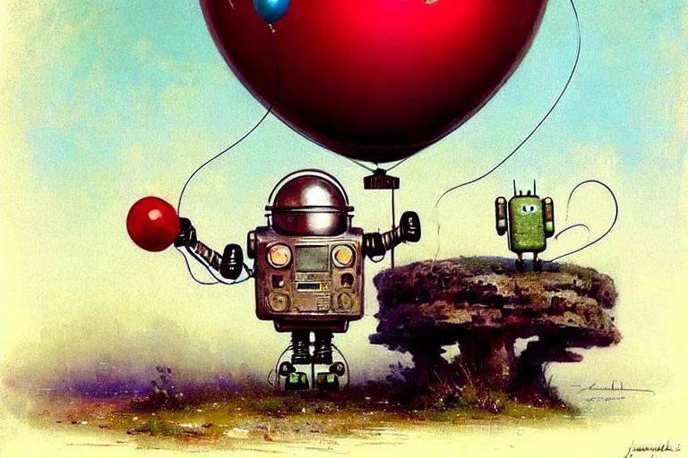 Image similar to adventurer ( ( ( ( ( 1 9 5 0 s retro future robot android mouse rv balloon robot. muted colors. ) ) ) ) ) by jean baptiste monge!!!!!!!!!!!!!!!!!!!!!!!!!!!!!!!!!!!!! chrome red