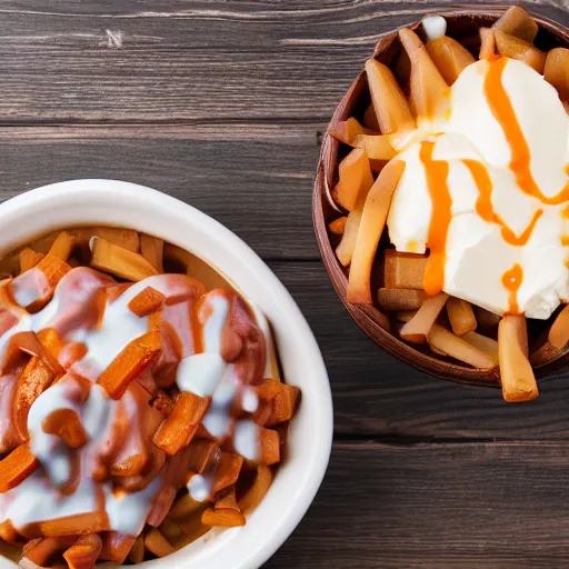 Prompt: professional photo of a traditional Canadian poutine