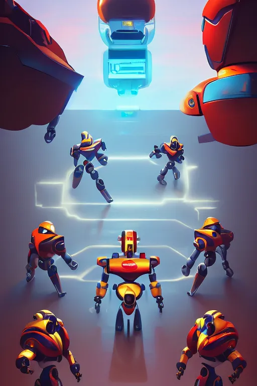 Image similar to metabots medabots medarotto medarot robot minimalist comics, behance hd by jesper ejsing, by rhads, makoto shinkai and lois van baarle, ilya kuvshinov, rossdraws global illumination ray tracing hdr radiating a glowing aura