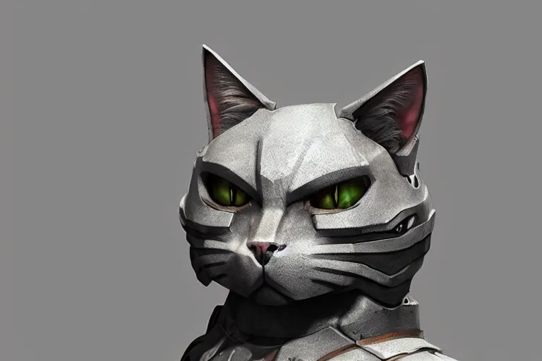 Prompt: armored cat, cgsociety