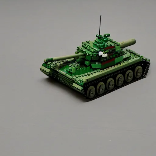 Prompt: Tank man at tiananmen square lego set