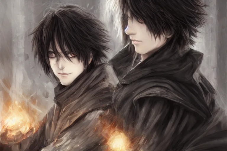 Image similar to l · lawliet, hunchback, death note, d & d, fantasy, portrait, highly detailed, headshot, digital painting, wlop