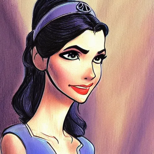 Image similar to milt kahl sketch of victoria justice as princess padme from star wars episode 3