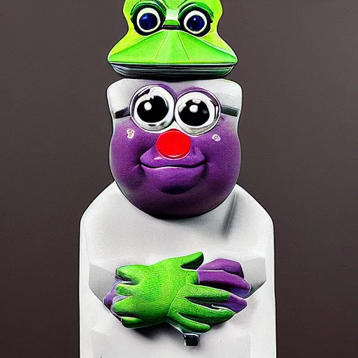 Image similar to pepe worship giant crystal