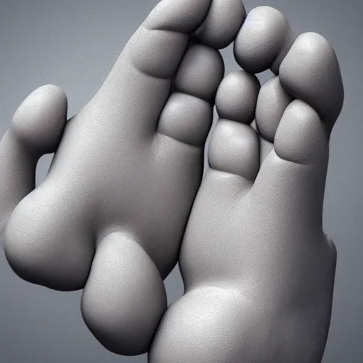 Prompt: a photograph of a man whose hands are replaced feet, 8k resolution, extremely detailed, award-winning photograph, octane render, redshift.