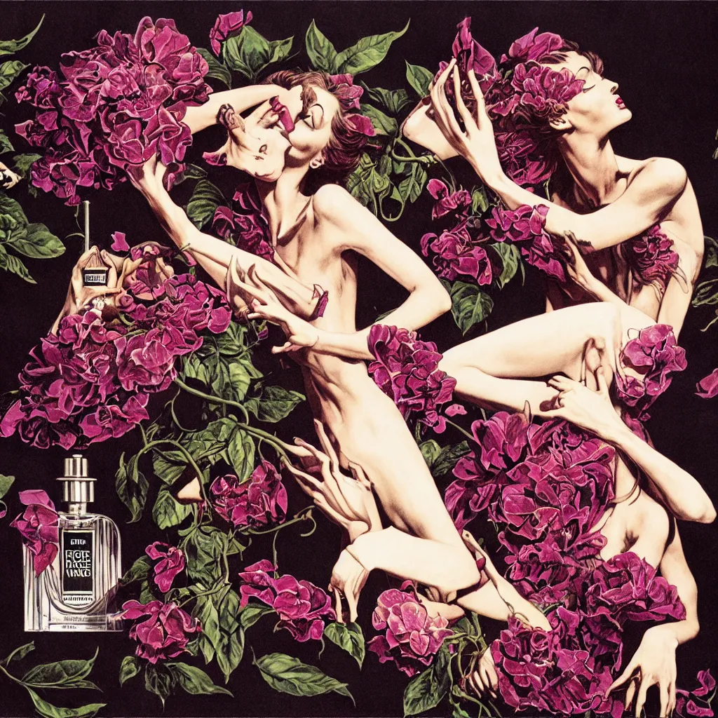 Image similar to fragrance advertising campaign by bernie wrightson