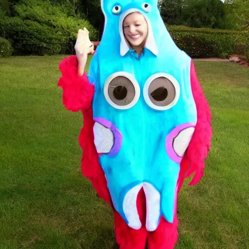 Prompt: a person in a fish costume, craigslist photo