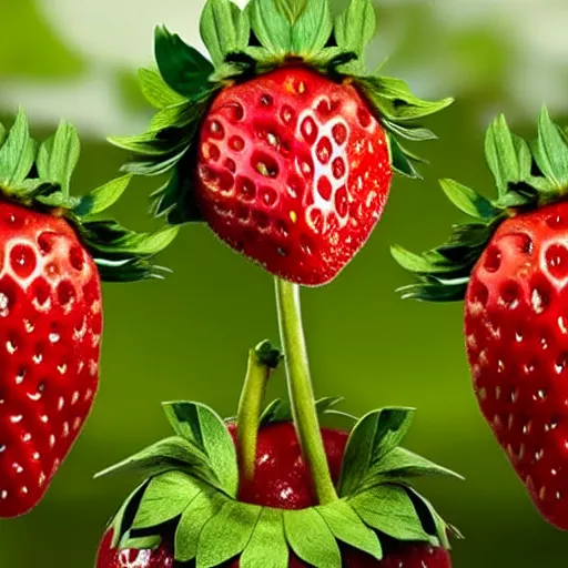 Image similar to matt berry as a strawberry, head of a strawberry, high definition