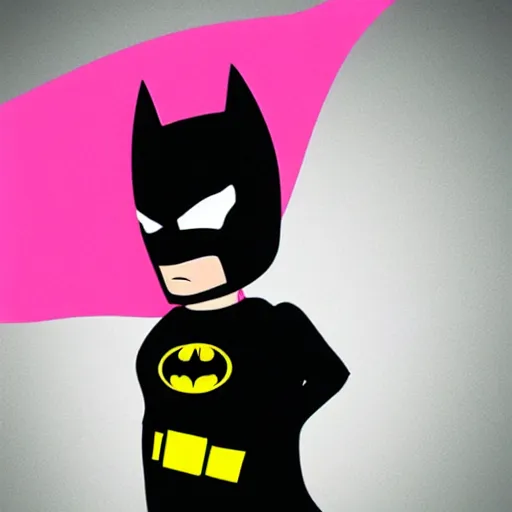 Image similar to photograph of batman wearing a pink dress