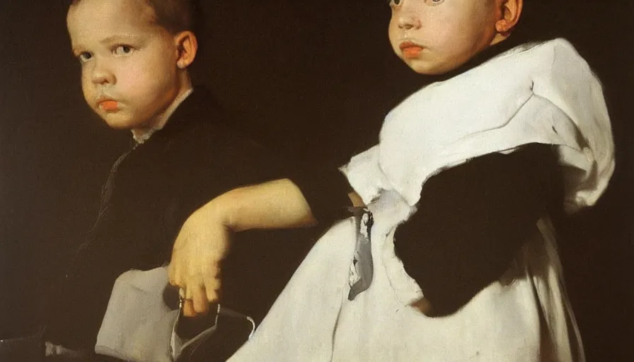 Prompt: painting by borremans, portrait of innocent x by diego velazquez, detailed, stunning