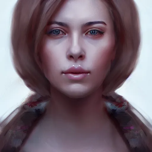 Prompt: portrait of a woman, by dana ulama, highly detailed, featured on artstation