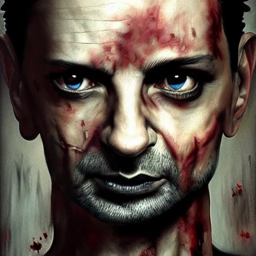 Prompt: portrait of dave gahan as a young zombie with cuts on it's face, 7 days to die zombie, fine art, award winning, intricate, elegant, sharp focus, cinematic lighting, highly detailed, digital painting, 8 k concept art, art by guweiz and z. w. gu and alex konstad and brom, masterpiece, 8 k