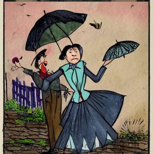 Prompt: dreary poppins