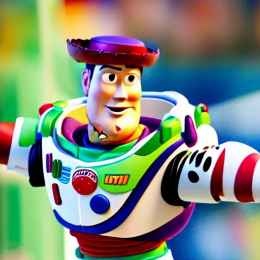 Prompt: toy story starring lionel messi