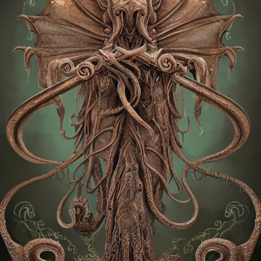 Image similar to a ancient cthulhu goddess, D&D, fantasy, intricate, highly detailed,, artstation, concept art, smooth, sharp focus