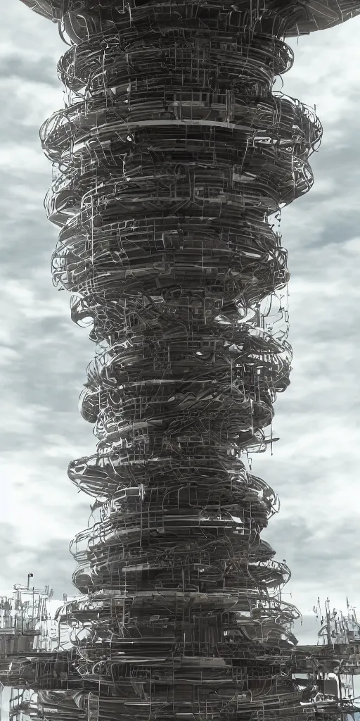 Image similar to Bernoulli effect tower power generator, 8K HD, digital art, trending on artstation