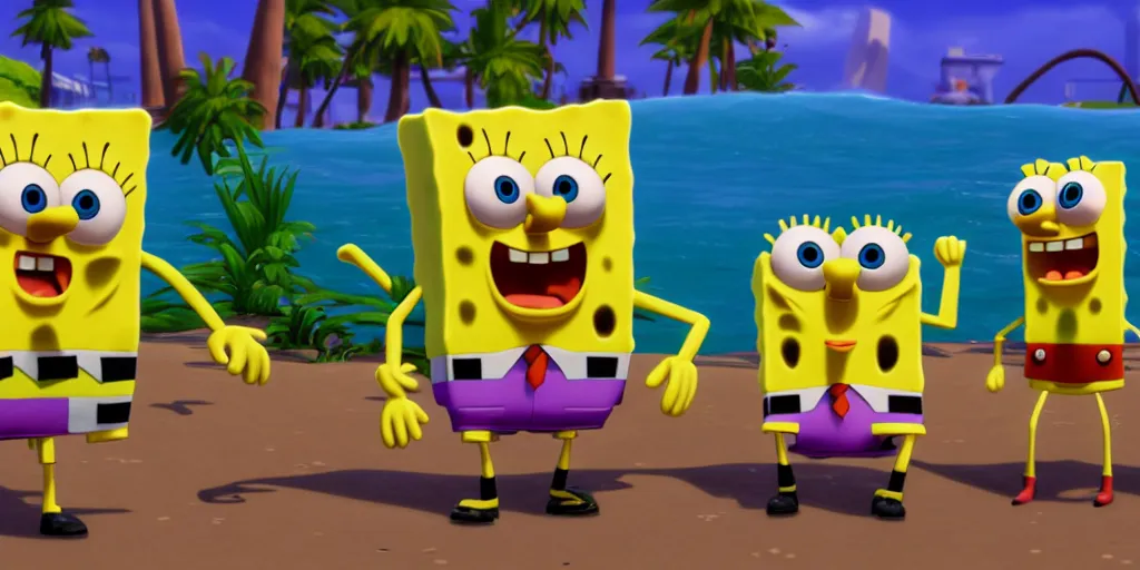 Prompt: spongebob in sims 4. Octane render, 4k, 8k, unreal 5, very detailed, hyper realism, trending on artstation.