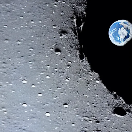 Image similar to real photo from nasa, moon collide with earth