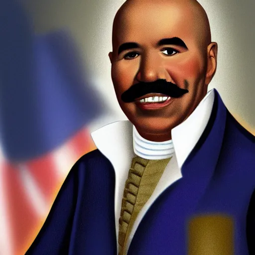 Prompt: Steve harvey as George Washington on the 1 dollar bill