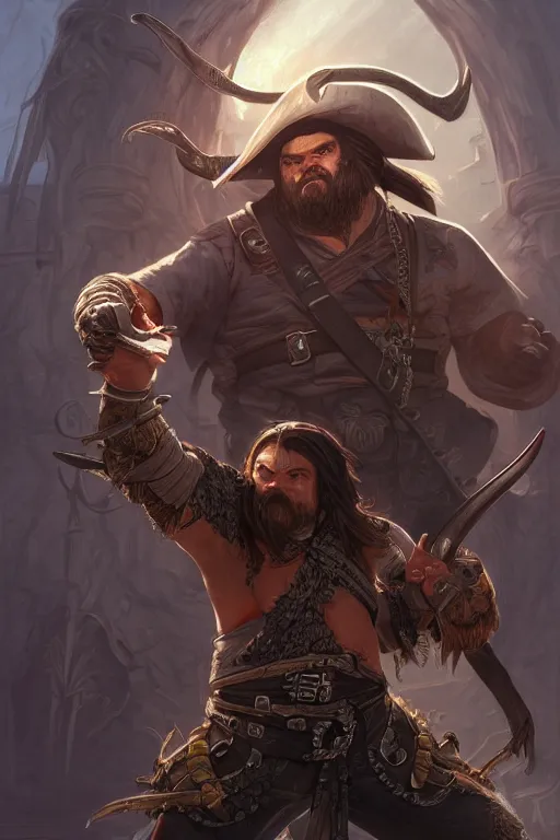 Prompt: ultra realistic illustration, jack black as a rogue pirate thief from baldurs gate and diablo, intricate from baldurs gate, elegant, highly detailed, digital painting, artstation, concept art, smooth, sharp focus, illustration, art by artgerm and greg rutkowski and alphonse mucha