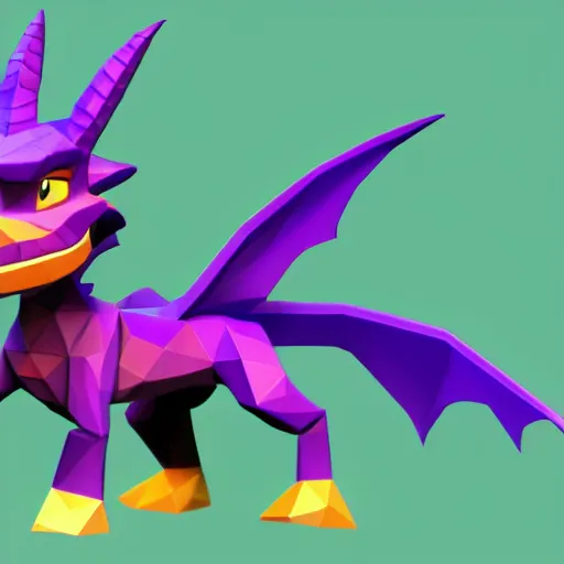 Image similar to low poly spyro the dragon