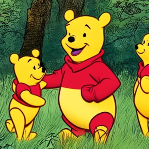 Prompt: winnie the pooh is a jar of honey